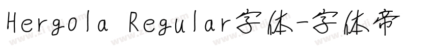 Hergola Regular字体字体转换